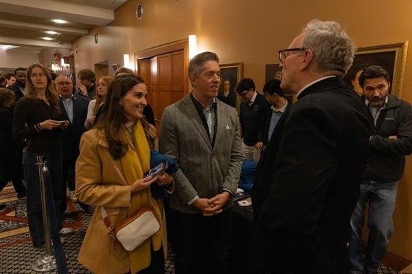 Bishop Barron greeting guests