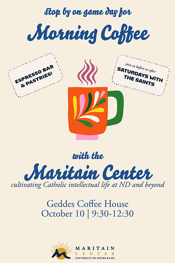 Game Day coffee poster with image of a red coffee cup